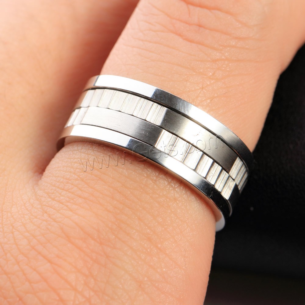 Men Stainless Steel Ring in Bulk, Titanium Steel, different size for choice, original color, Sold By PC