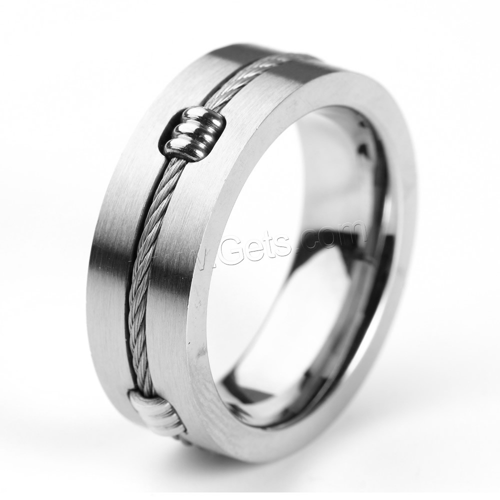 Titanium Steel Finger Ring, different size for choice, original color, Sold By PC