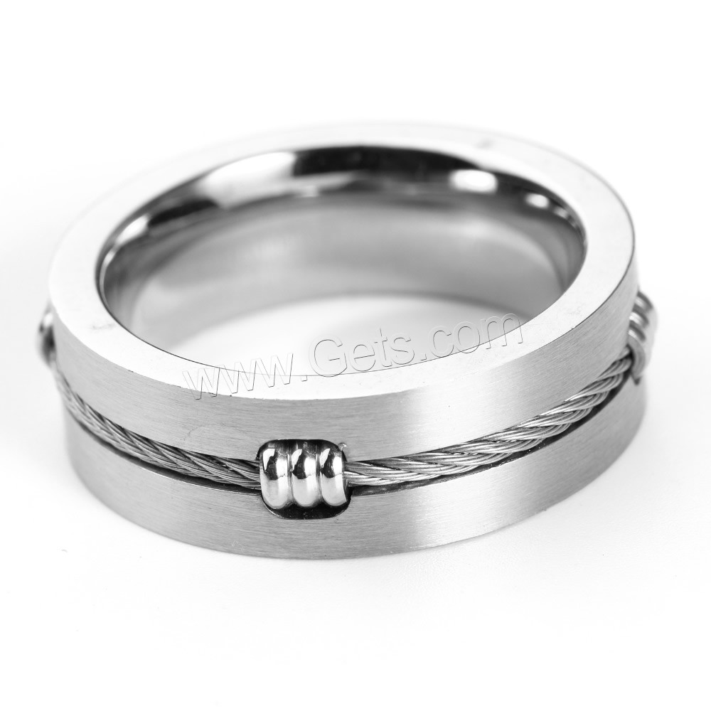 Titanium Steel Finger Ring, different size for choice, original color, Sold By PC