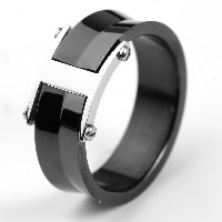 Men Stainless Steel Ring in Bulk, Titanium Steel, plated & two tone 