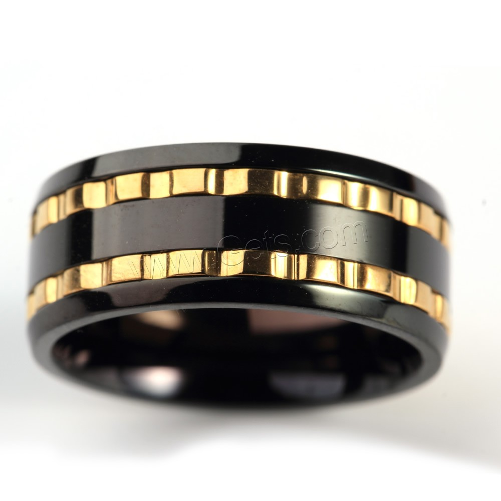 Men Stainless Steel Ring in Bulk, Titanium Steel, plated, different size for choice & two tone, Sold By PC