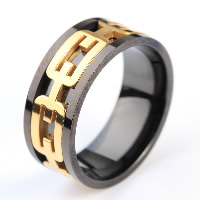 Men Stainless Steel Ring in Bulk, Titanium Steel, plated & two tone 