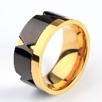 Men Stainless Steel Ring in Bulk, Titanium Steel, plated & two tone 