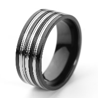 Men Stainless Steel Ring in Bulk, Titanium Steel, plated & two tone 