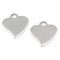 Stainless Steel Heart Pendants, original color Approx 1mm 