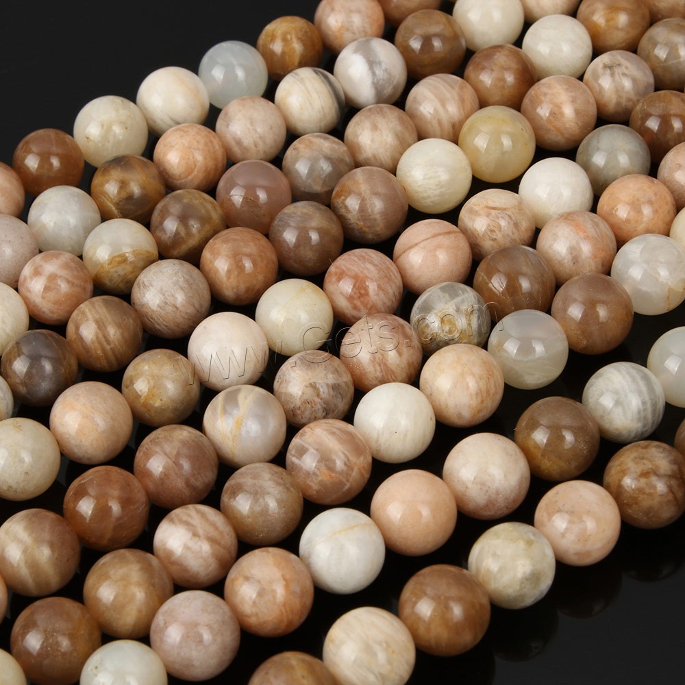 Sunstone Bead, Round, natural, more sizes for choice, Hole:Approx 1mm, Length:Approx 15 Inch, Sold By Strand