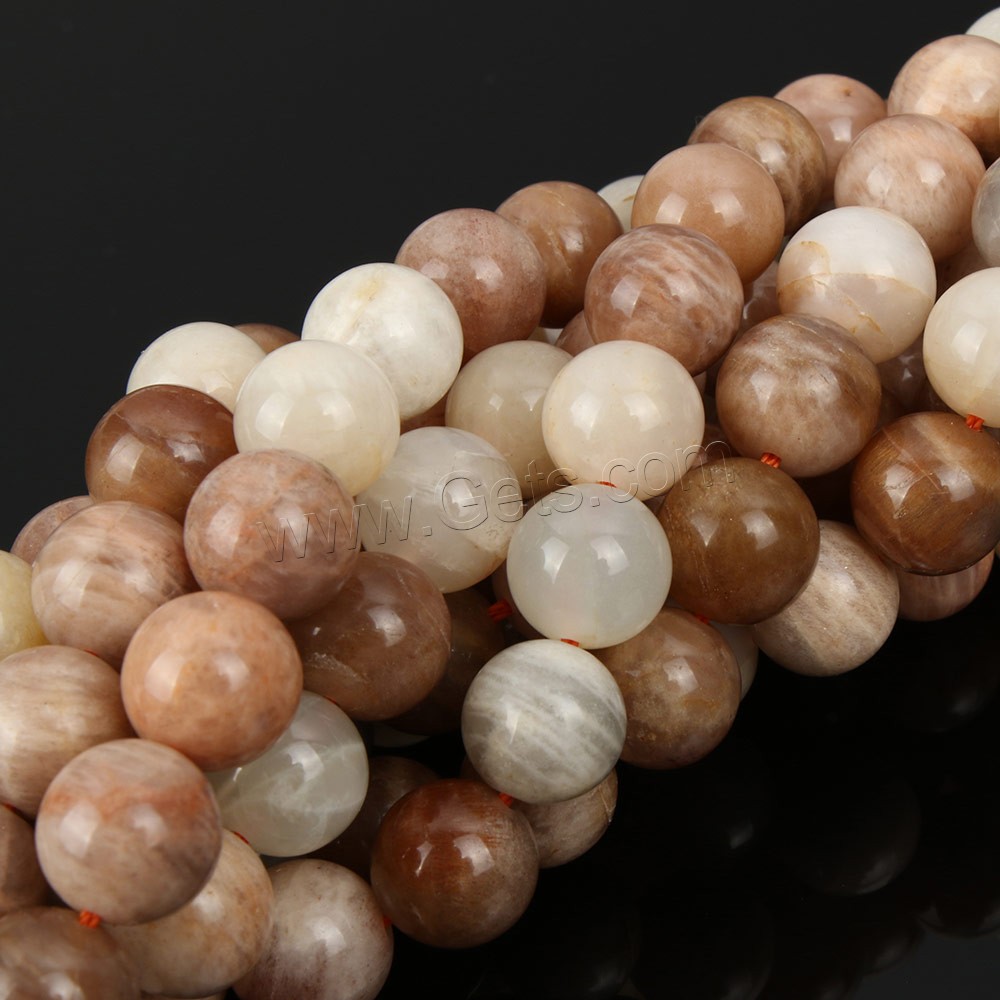 Sunstone Bead, Round, natural, more sizes for choice, Hole:Approx 1mm, Length:Approx 15 Inch, Sold By Strand