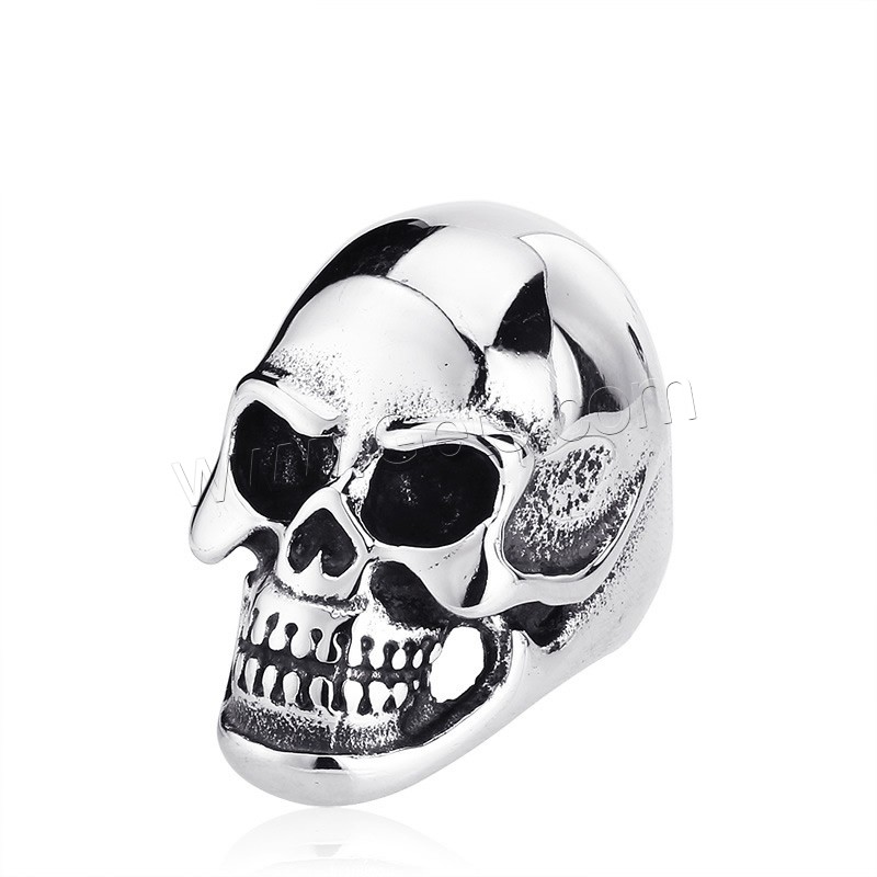 Men Stainless Steel Ring in Bulk, 316L Stainless Steel, Skull, different size for choice & blacken, Sold By PC