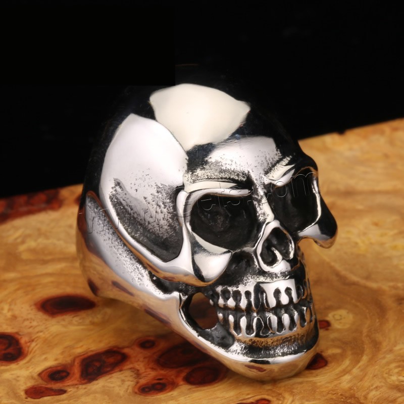 Men Stainless Steel Ring in Bulk, 316L Stainless Steel, Skull, different size for choice & blacken, Sold By PC