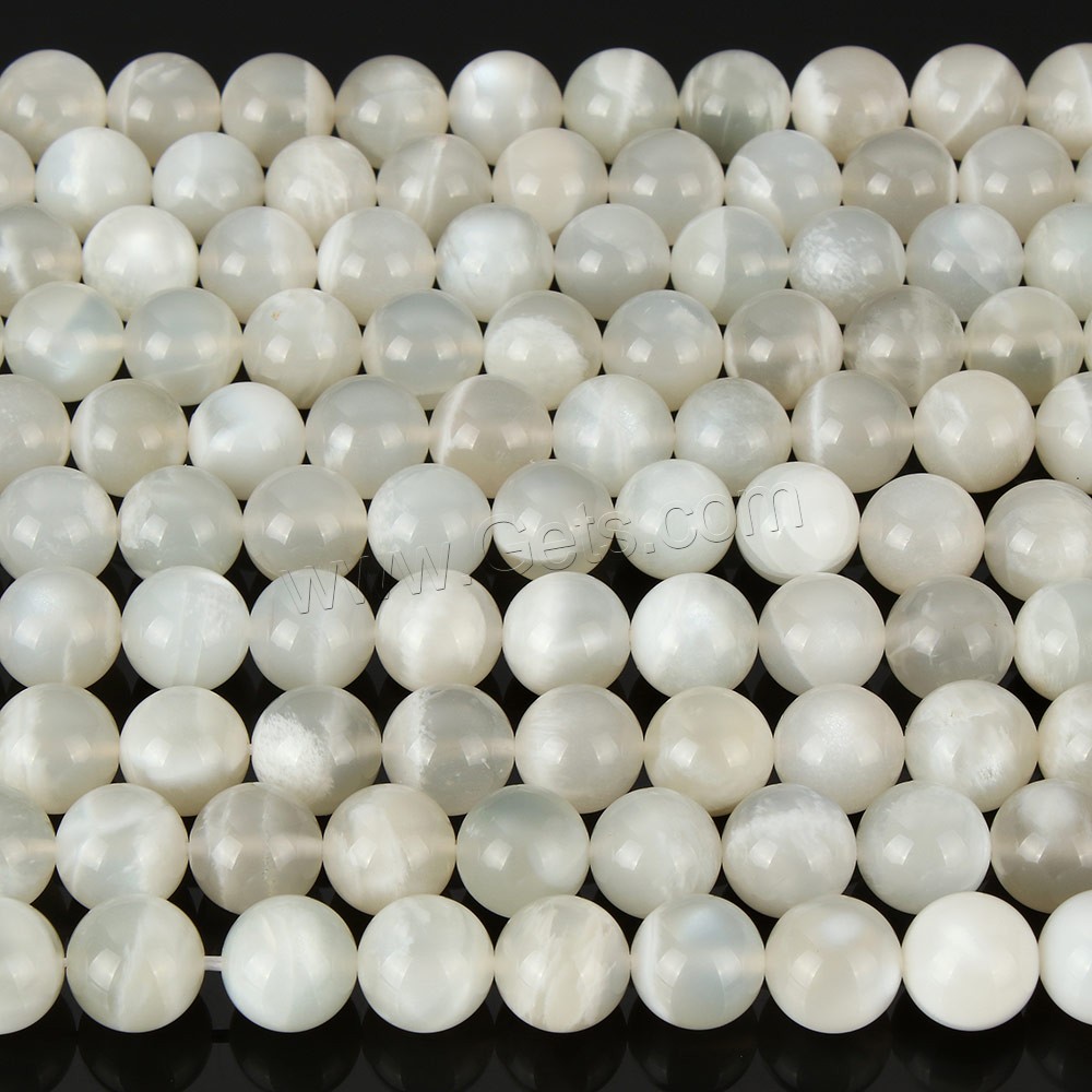 Natural Moonstone Beads, Round, more sizes for choice, Hole:Approx 1mm, Length:15.5 Inch, Sold By Strand