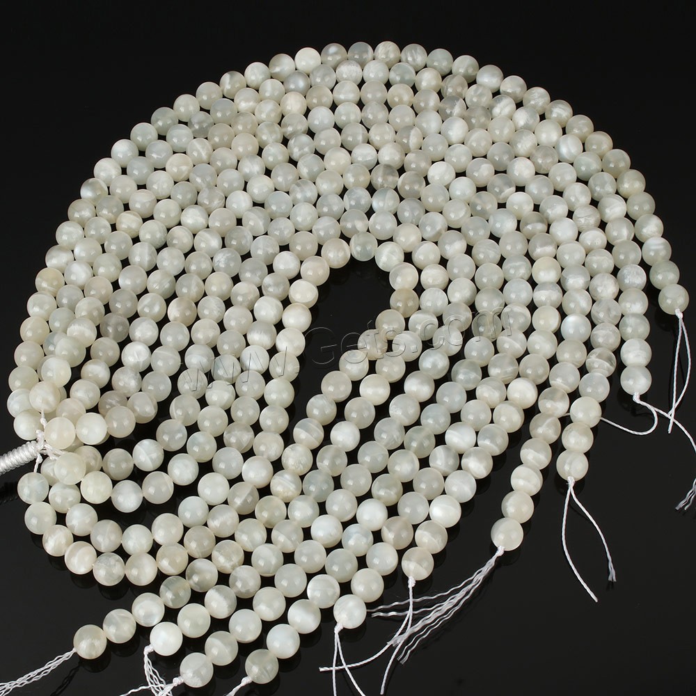 Natural Moonstone Beads, Round, more sizes for choice, Hole:Approx 1mm, Length:15.5 Inch, Sold By Strand