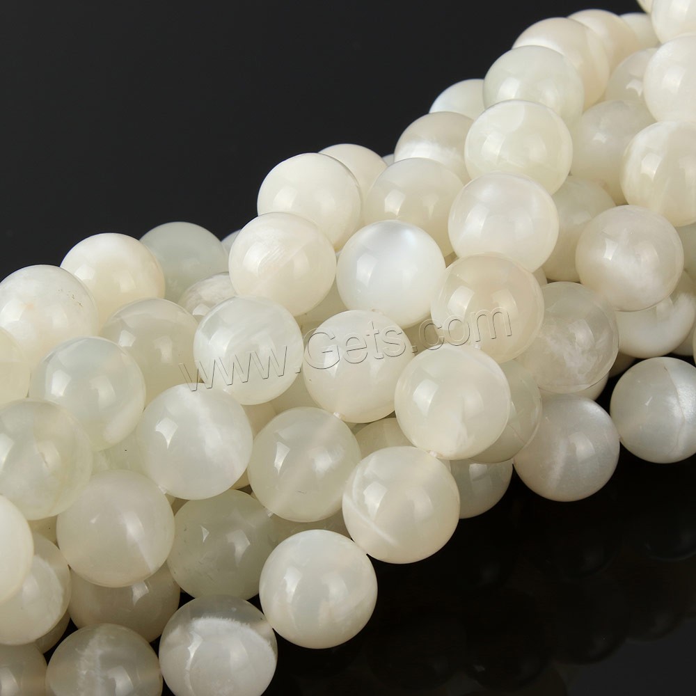 Natural Moonstone Beads, Round, more sizes for choice, Hole:Approx 1mm, Length:15.5 Inch, Sold By Strand