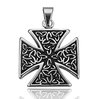 Stainless Steel Cross Pendants, blacken Approx 