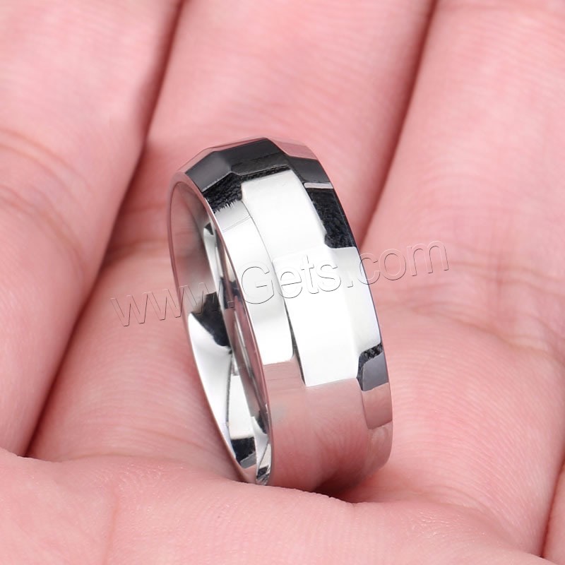 Anillo de dedo de acero inoxidable hombre, acero inoxidable 316L, diverso tamaño para la opción, color original, Vendido por UD