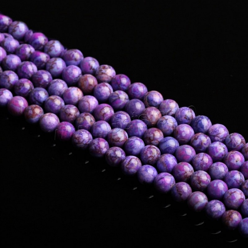 Sugilite Beads, Round, synthetic & different size for choice, Hole:Approx 1mm, Length:Approx 15.3 Inch, Sold By Strand