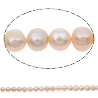 Potato Cultured Freshwater Pearl Beads, natural, pink, 8-9mm Approx 0.8mm Approx 14.5 Inch 