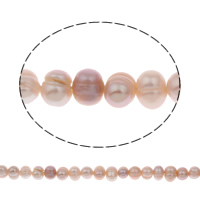 Potato Cultured Freshwater Pearl Beads, natural, pink, 6-7mm Approx 0.8mm Approx 14.5 Inch 