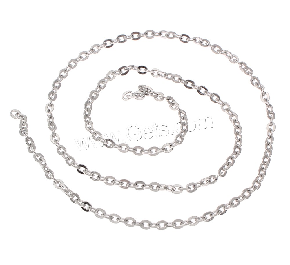 Stainless Steel Oval Chain, different size for choice, original color, Sold By m