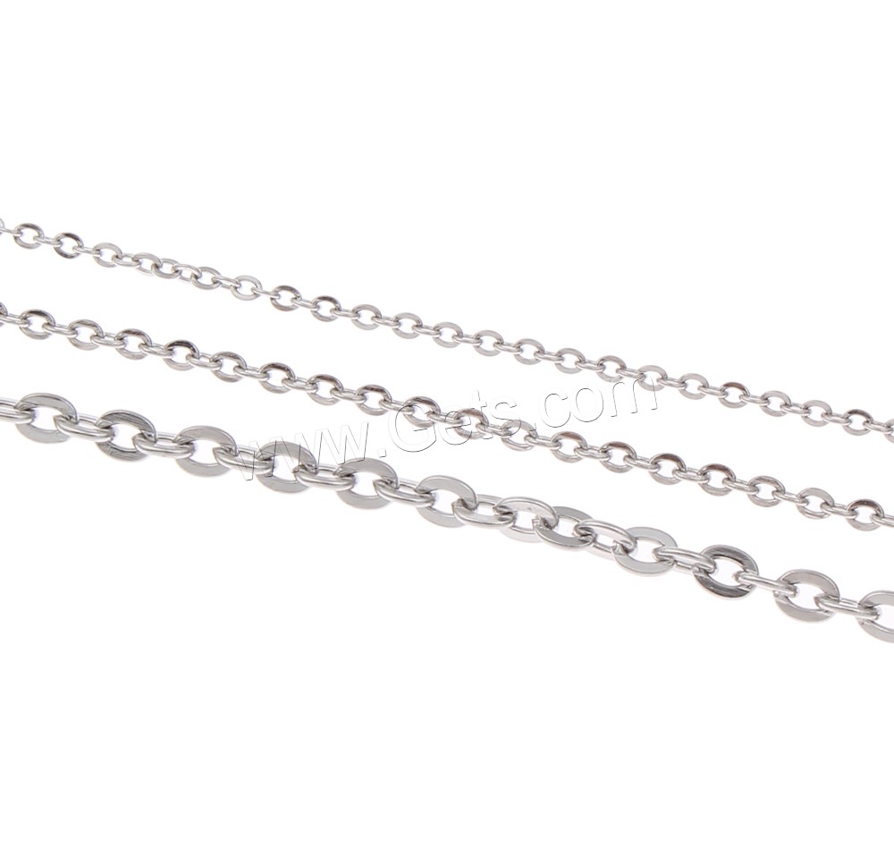 Stainless Steel Oval Chain, different size for choice, original color, Sold By m