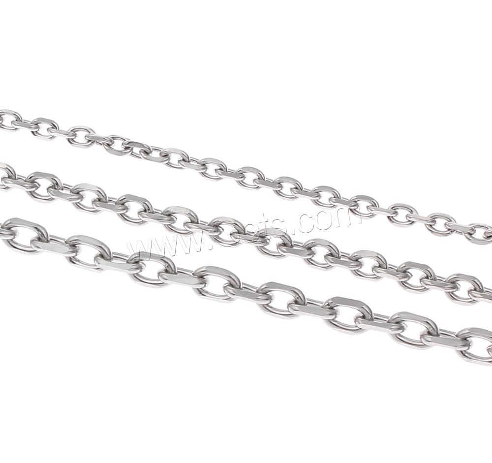 Stainless Steel Oval Chain, different size for choice, original color, Sold By m