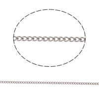 Chaîne ovale en acier inoxydable, normes différentes pour le choix & chaîne de torsion ovale, couleur originale, Vendu par m