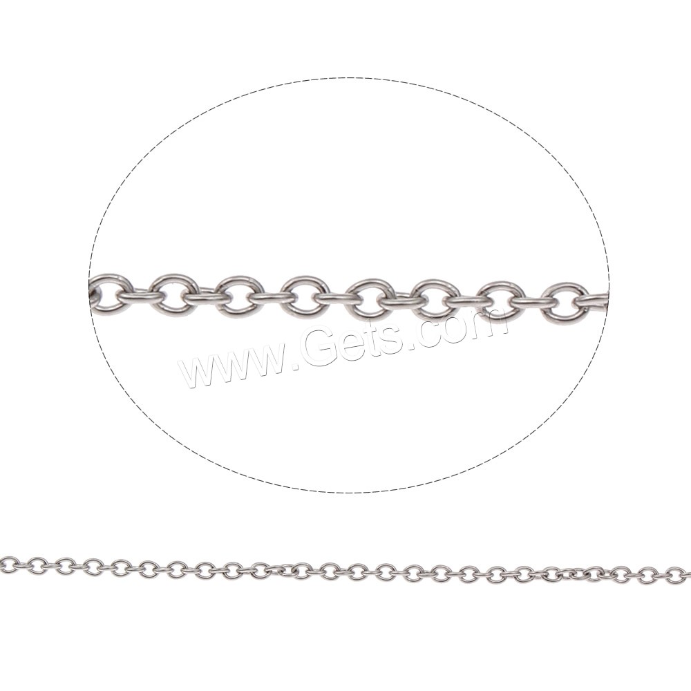 Stainless Steel Oval Chain, different size for choice, original color, Sold By m