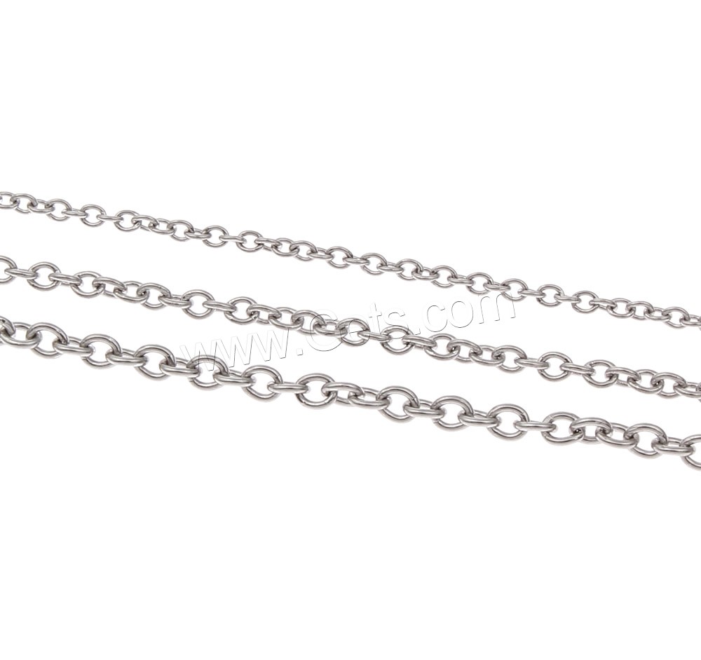 Stainless Steel Oval Chain, different size for choice, original color, Sold By m