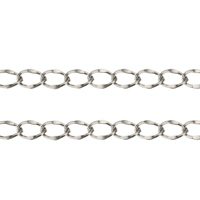 Brass Oval Chain, plated, twist oval chain 