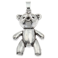 Zinc Alloy Animal Pendants, Bear, antique silver color plated, lead & cadmium free Approx 