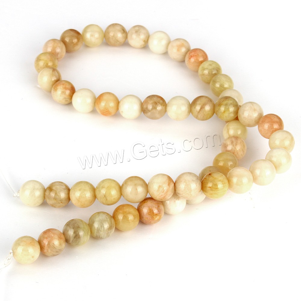 Sunstone Bead, Round, natural, different size for choice, Length:Approx 15 Inch, Sold By Strand