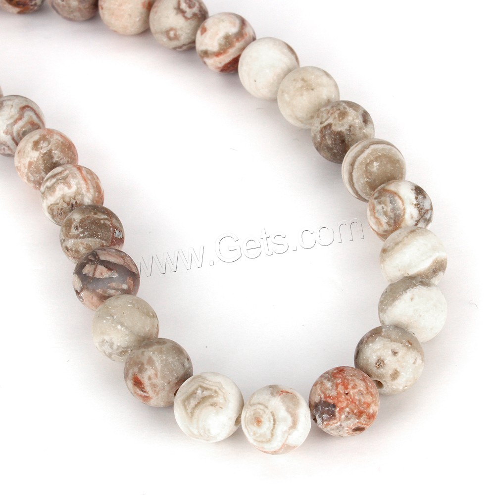 Perle naturelle Agate Crazy, agate folle, Rond, normes différentes pour le choix, Longueur:Environ 15.5 pouce, Vendu par brin