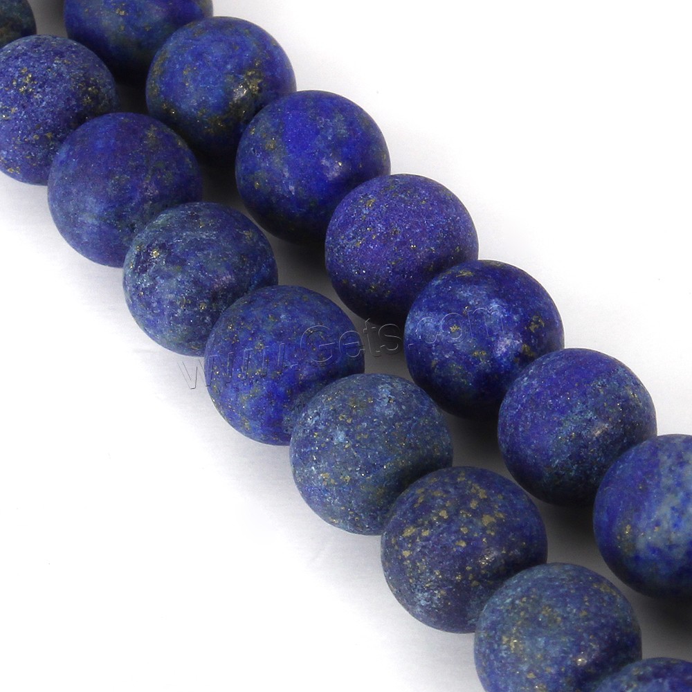 Natural Lapis Lazuli Beads, Round, different size for choice, Length:Approx 15.5 Inch, Sold By Strand