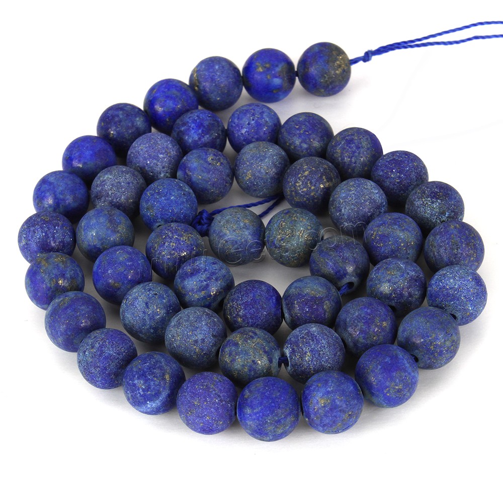 Natural Lapis Lazuli Beads, Round, different size for choice, Length:Approx 15.5 Inch, Sold By Strand