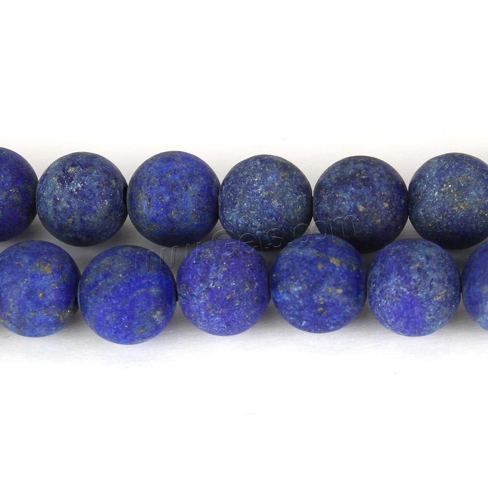 Natural Lapis Lazuli Beads, Round, different size for choice, Length:Approx 15.5 Inch, Sold By Strand