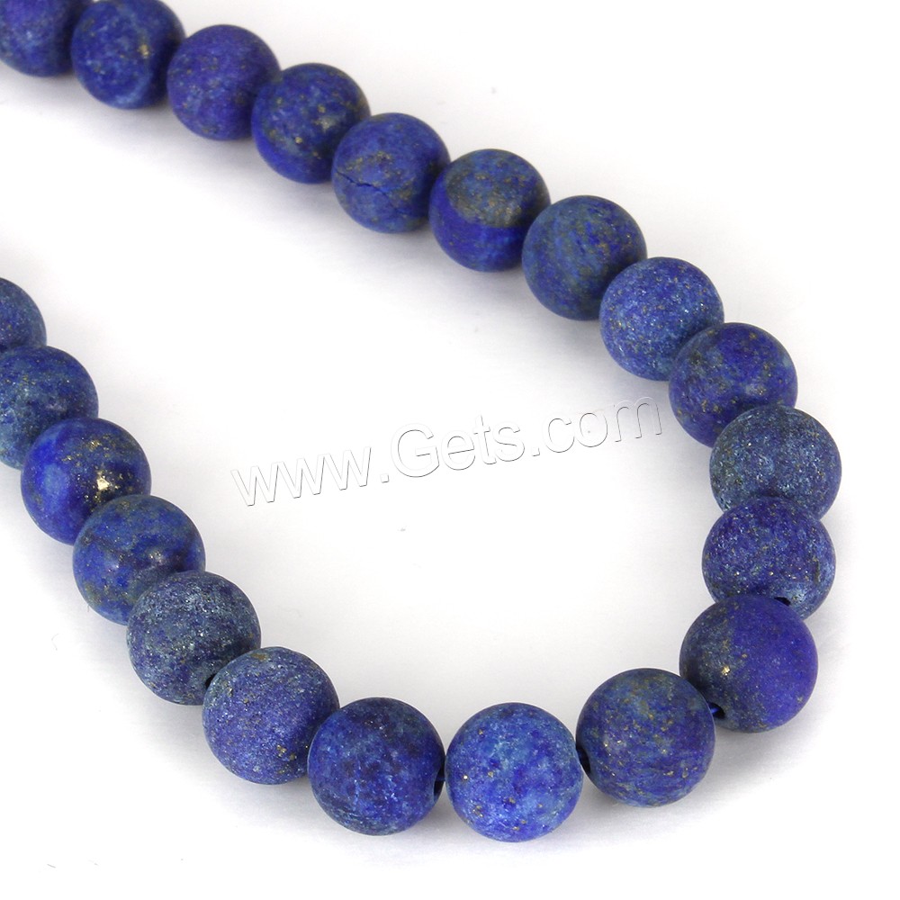 Natural Lapis Lazuli Beads, Round, different size for choice, Length:Approx 15.5 Inch, Sold By Strand