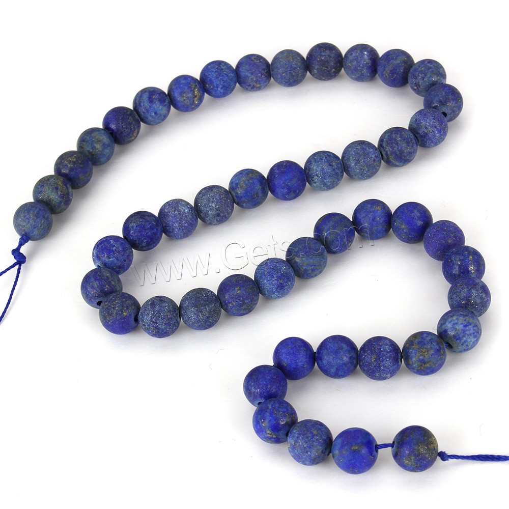 Natural Lapis Lazuli Beads, Round, different size for choice, Length:Approx 15.5 Inch, Sold By Strand