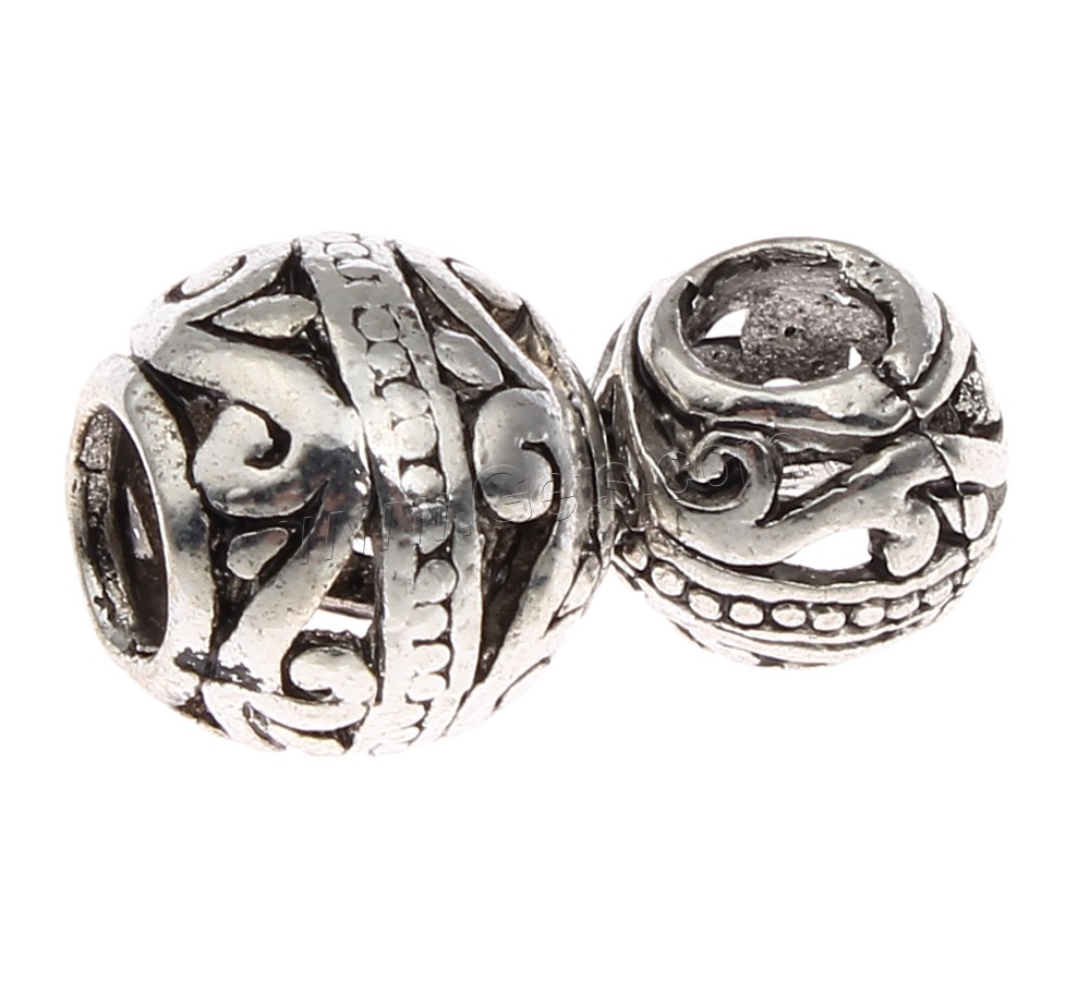 Zinc Alloy Jewelry Beads, Drum, antique silver color plated, different size for choice, lead & cadmium free, Sold By PC