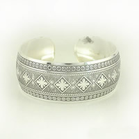 Zinc Alloy Cuff Bangle, antique silver color plated, 25mm, Inner Approx 65mm Approx 7.5 Inch 