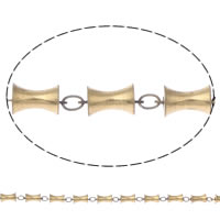 Handgemachte Messingkette, Messing, plattiert, handgefertigt & Bar-Kette, keine, frei von Blei & Kadmium, 5x10mm, verkauft von m