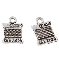 Colgante de la aleación del cinc, aleación de zinc, Rectángular, chapado en color de plata antigua, libre de plomo & cadmio, 11x15x2mm, agujero:aproximado 2mm, aproximado 90PCs/Bolsa, Vendido por Bolsa