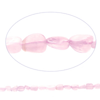 Abalorio De Cuarzo Rosa Natural, cuarzo rosado, Pepitas, 7x4mm-7x15x5mm, agujero:aproximado 1mm, longitud:aproximado 15.5 Inch, aproximado 45PCs/Sarta, Vendido por Sarta