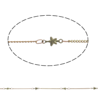 Handgemachte Messingkette, Messing, plattiert, handgefertigt, keine, frei von Blei & Kadmium, 10x5x2mm, verkauft von m