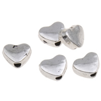 Abalorios de Aleación de Zinc Corazón, chapado en color de plata antigua, libre de plomo & cadmio, 6x5x3mm, agujero:aproximado 1mm, aproximado 330PCs/Bolsa, Vendido por Bolsa