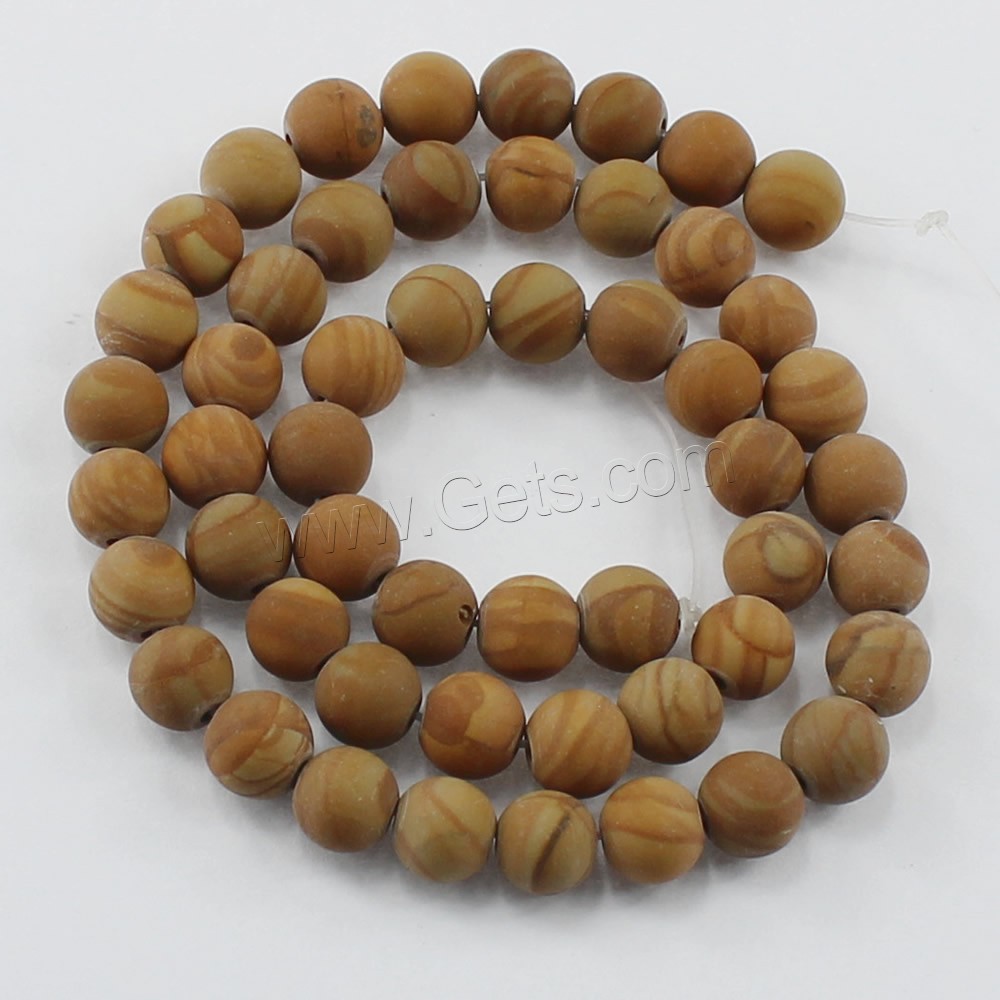 Abalorios de Piedra con Vetas, Piedra con vena, Esférico, natural, diverso tamaño para la opción & glaseado, agujero:aproximado 1-2mm, longitud:aproximado 15 Inch, Vendido por Sarta