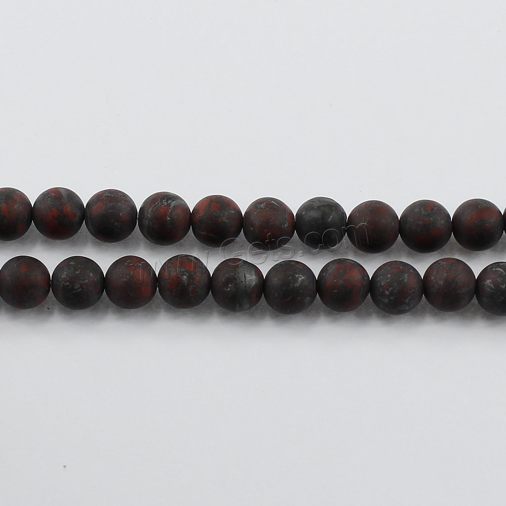 Perles obsidiennes acajou, Corde d'armure, Rond, naturel, normes différentes pour le choix & givré, Trou:Environ 1-2mm, Longueur:Environ 15 pouce, Vendu par brin