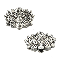 Bijoux Perles bouddhistes, alliage de zinc, de lotus la graine, Plaqué de couleur d'argent Environ 2mm, Vendu par PC