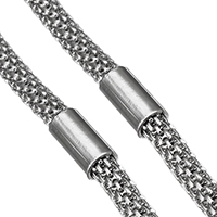 Edelstahl Kabel Gliederkette, originale Farbe, 7.5x4mm, 3mm, verkauft von m