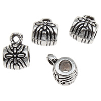 Zinc Alloy Bail Beads, Drum, antique silver color plated, lead & cadmium free Approx 1mm, 3mm, Approx 