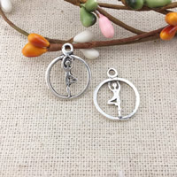 Zinc Alloy Flat Round Pendants, antique silver color plated Approx 2mm 