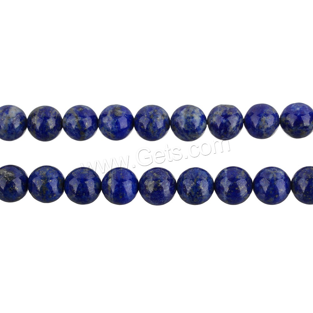 Natural Lapis Lazuli Beads, Round, different size for choice, Grade AA, Length:Approx 15.5 Inch, Sold By Strand